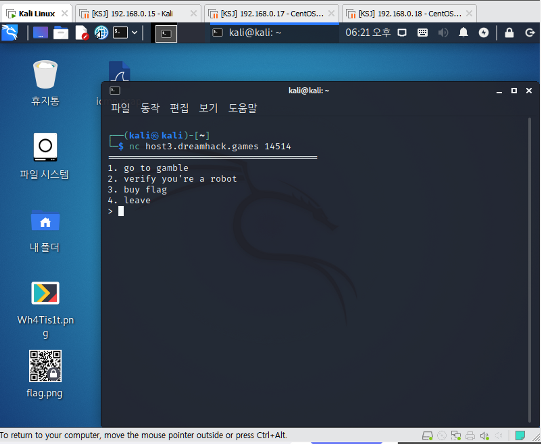 netcat을 이용해서 연결