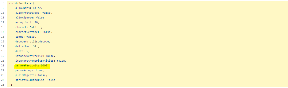 https://github.com/ljharb/qs/blob/v6.11.0/lib/parse.js#L8-L25